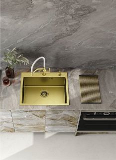 Кухонная мойка Raglo R700.5050.03 50см золотой сатин